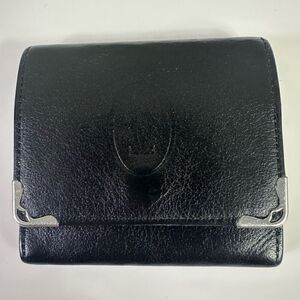 Cartier Vintage Black Leather Coin Purse Case